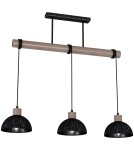 Pendant lamps on a strip - Milagro ERIK Sawn black/Patinated wood pendant lamp 3XE27 MLP7640 - product 11