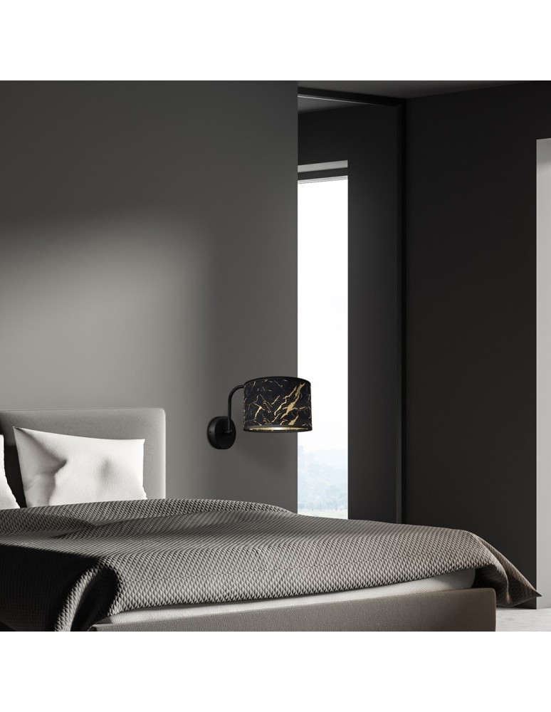 Wall lamps - Milagro Wall lamp SENSO Black/Gold 1xE27 MLP7290 - product kolory-swiatla.pl 3