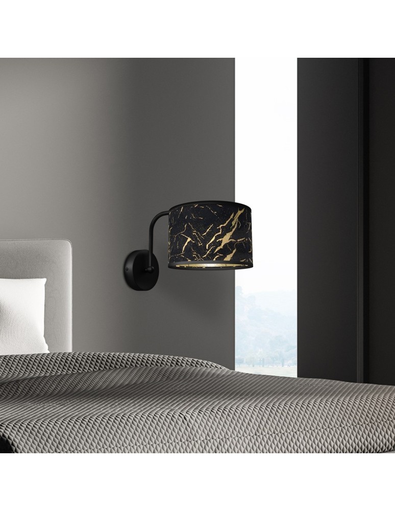 Wall lamps - Milagro Wall lamp SENSO Black/Gold 1xE27 MLP7290 - product kolory-swiatla.pl 4