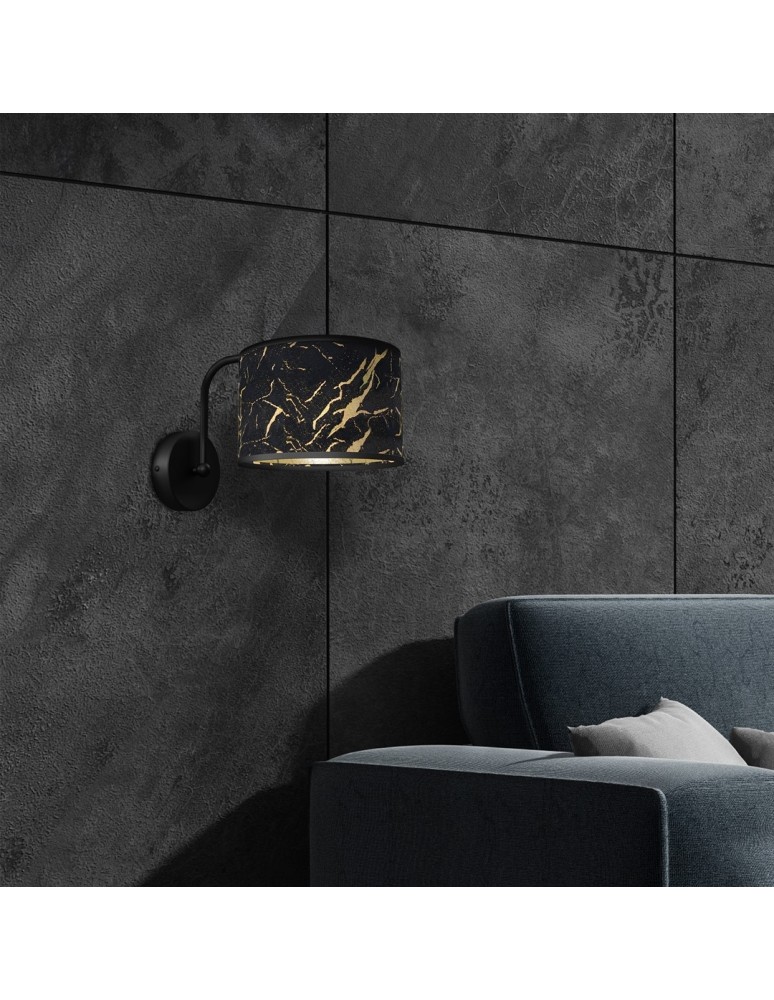 Wall lamps - Milagro Wall lamp SENSO Black/Gold 1xE27 MLP7290 - product kolory-swiatla.pl 5