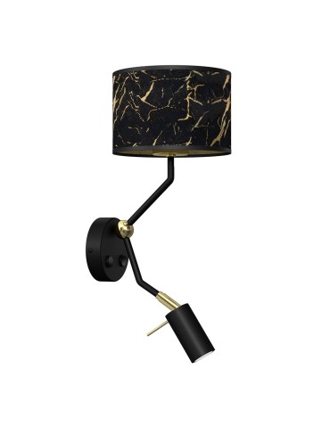 Milagro Wall lamp SENSO Black/Gold 1xE27 + 1x mini GU10 MLP7291