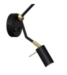 Reading wall lamps - Milagro Wall lamp SENSO Black/Gold 1xE27 + 1x mini GU10 MLP7291 - product 3