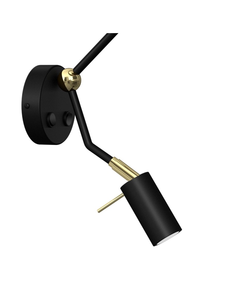 Reading wall lamps - Milagro Wall lamp SENSO Black/Gold 1xE27 + 1x mini GU10 MLP7291 - product kolory-swiatla.pl 3