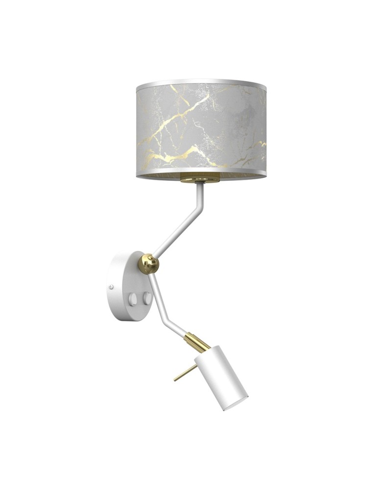 Reading wall lamps - Milagro Wall lamp SENSO White/Gold 1xE27 + 1x mini GU10 MLP7302 - product kolory-swiatla.pl 1