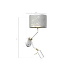 Reading wall lamps - Milagro Wall lamp SENSO White/Gold 1xE27 + 1x mini GU10 MLP7302 - product 6