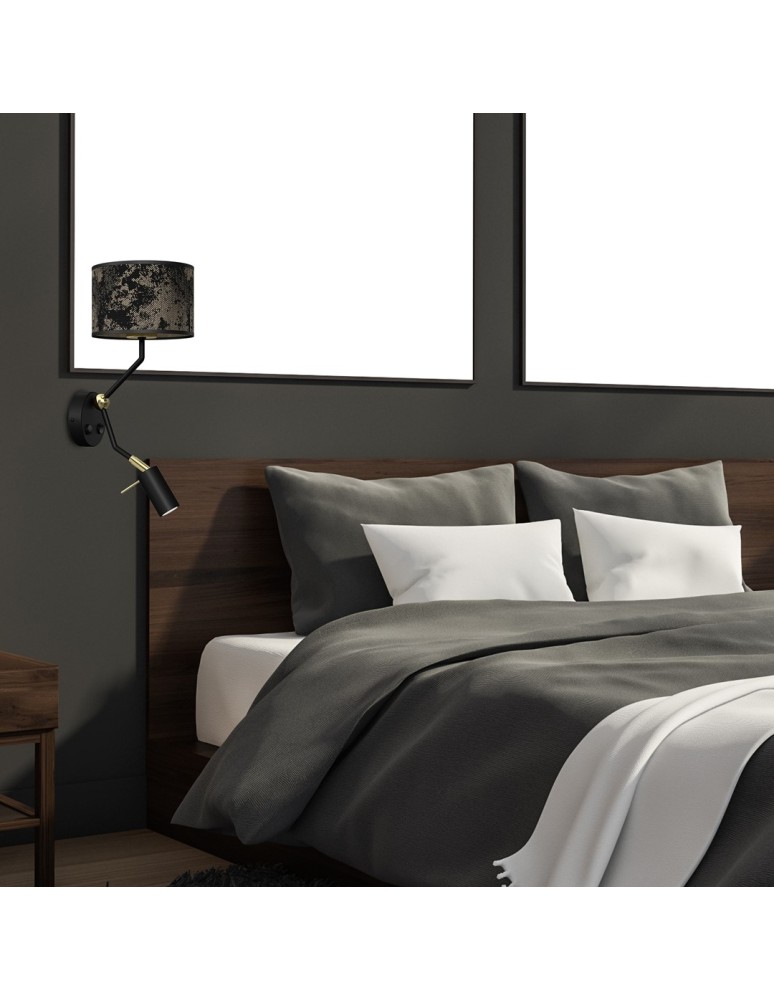 Reading wall lamps - Milagro Wall lamp SATINO GOLD 1xE27+1x mini GU10 MLP7313 - product kolory-swiatla.pl 6