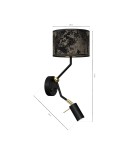 Reading wall lamps - Milagro Wall lamp SATINO GOLD 1xE27+1x mini GU10 MLP7313 - product 7