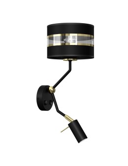 Milagro Kinkiet ULTIMO BLACK 1xE27 + 1x mini GU10 MLP7335