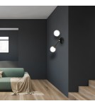 Milagro Kinkiet JOY BLACK / GOLD 2xE14 MLP7458