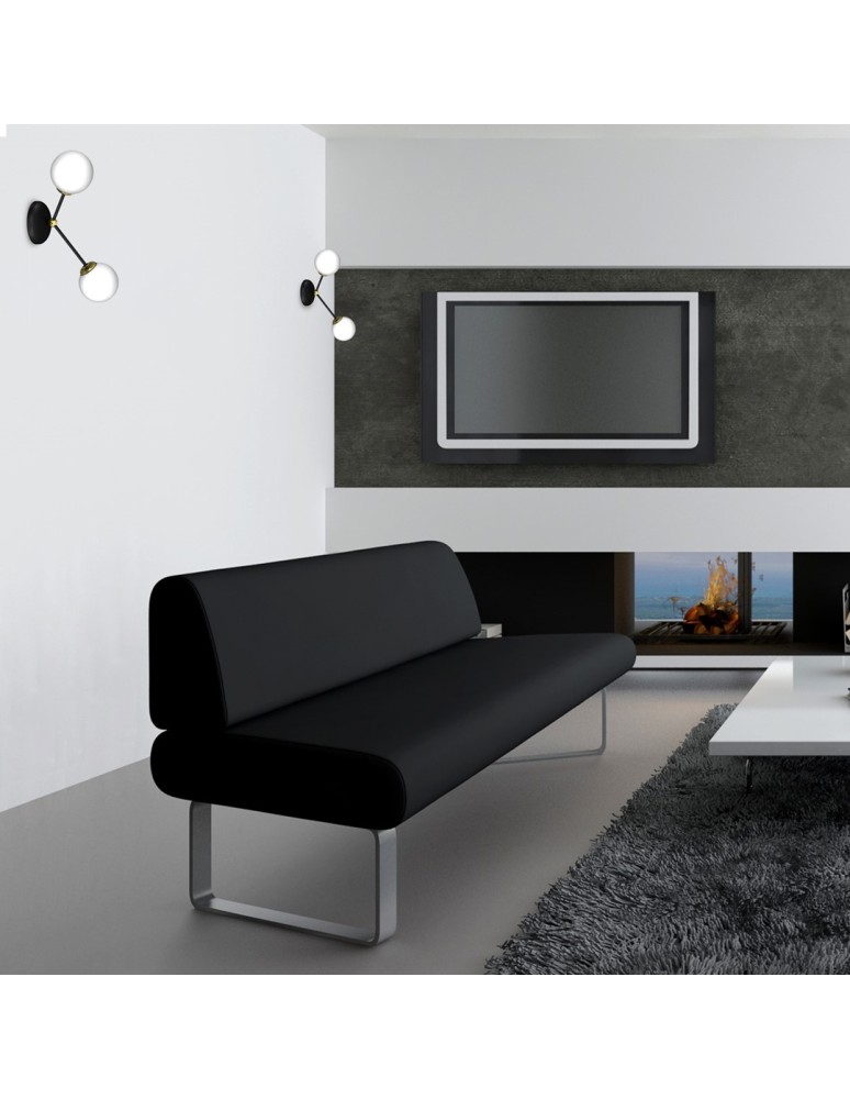 Milagro Kinkiet JOY BLACK / GOLD 2xE14 MLP7458