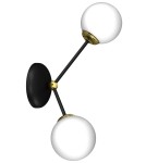 Milagro Kinkiet JOY BLACK / GOLD 2xE14 MLP7458