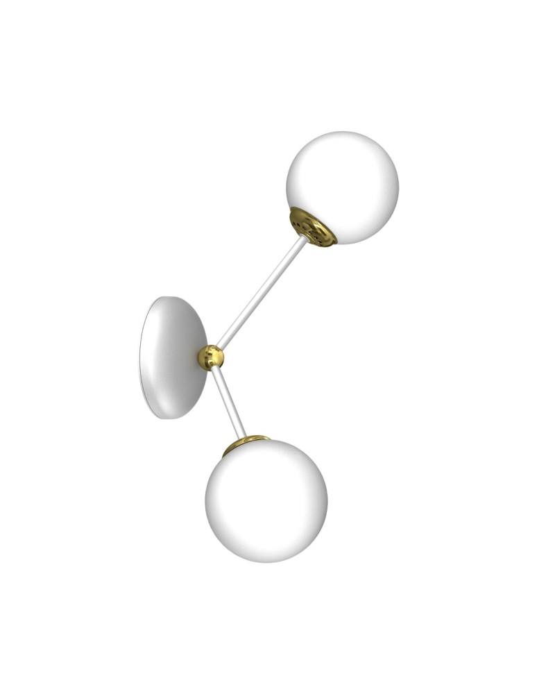 Milagro Kinkiet JOY WHITE / GOLD 2xE14 MLP7462