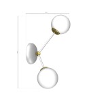 Wall lamps - Milagro Wall lamp JOY WHITE / GOLD 2xE14 MLP7462 - product 7