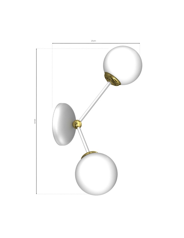 Milagro Kinkiet JOY WHITE / GOLD 2xE14 MLP7462