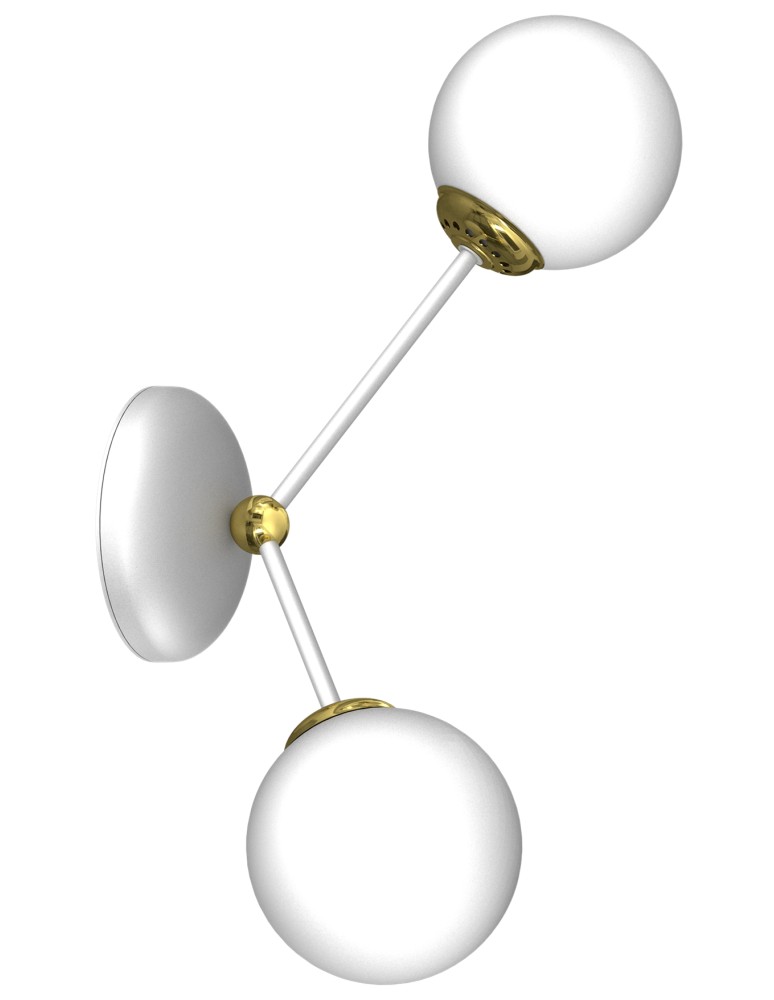 Milagro Kinkiet JOY WHITE / GOLD 2xE14 MLP7462