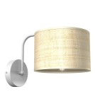 Wall lamps with lampshade - Milagro Wall lamp MARSHALL WHITE / RATTAN 1xE27 MLP7482 - product 1