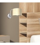 Wall lamps with lampshade - Milagro Wall lamp MARSHALL WHITE / RATTAN 1xE27 MLP7482 - product 5