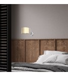 Wall lamps with lampshade - Milagro Wall lamp MARSHALL WHITE / RATTAN 1xE27 MLP7482 - product 6