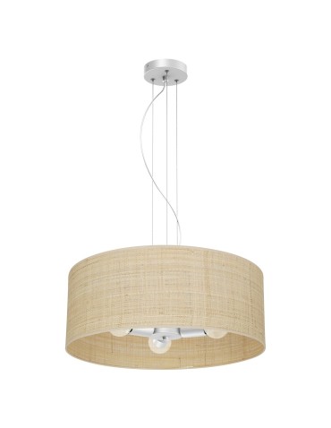 Milagro MARSHALL WHITE / RATTAN pendant lamp 3xE27 MLP7490