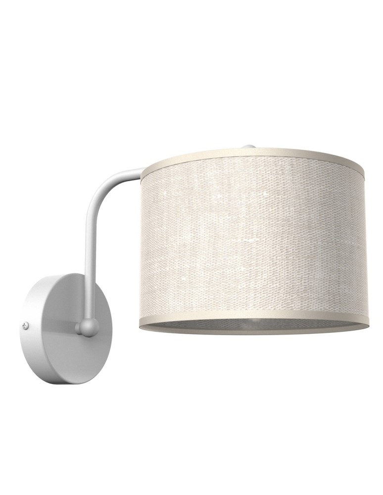 Wall lamps with lampshade - Milagro Wall lamp LINO WHITE / LEN 1xE27 MLP7493 - product kolory-swiatla.pl 1