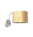 Wall lamps with lampshade - Milagro Wall lamp CORK White/Cork 1xE27 MLP7515 - product 1