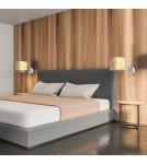 Wall lamps with lampshade - Milagro Wall lamp CORK White/Cork 1xE27 MLP7515 - product 4