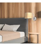 Wall lamps with lampshade - Milagro Wall lamp CORK White/Cork 1xE27 MLP7515 - product 5
