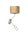 Milagro Wall lamp CORK White/Cork 1xE27 + Mini GU10 MLP7516