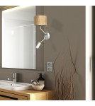 Reading wall lamps - Milagro Wall lamp CORK White/Cork 1xE27 + Mini GU10 MLP7516 - product 4