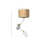 Reading wall lamps - Milagro Wall lamp CORK White/Cork 1xE27 + Mini GU10 MLP7516 - product 6