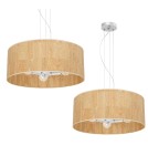 Boho pendant lamps - Milagro CORK White/Cork pendant lamp 3xE27 MLP7523 - product 1