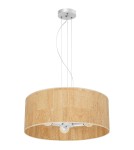 Boho pendant lamps - Milagro CORK White/Cork pendant lamp 3xE27 MLP7523 - product 2