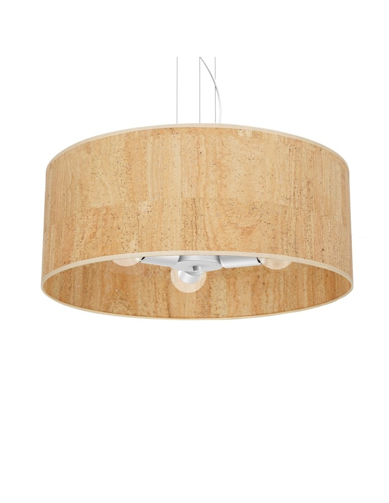 Boho pendant lamps - Milagro CORK White/Cork pendant lamp 3xE27 MLP7523 - product kolory-swiatla.pl 5