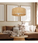 Boho pendant lamps - Milagro CORK White/Cork pendant lamp 3xE27 MLP7523 - product 6