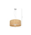 Boho pendant lamps - Milagro CORK White/Cork pendant lamp 3xE27 MLP7523 - product 9