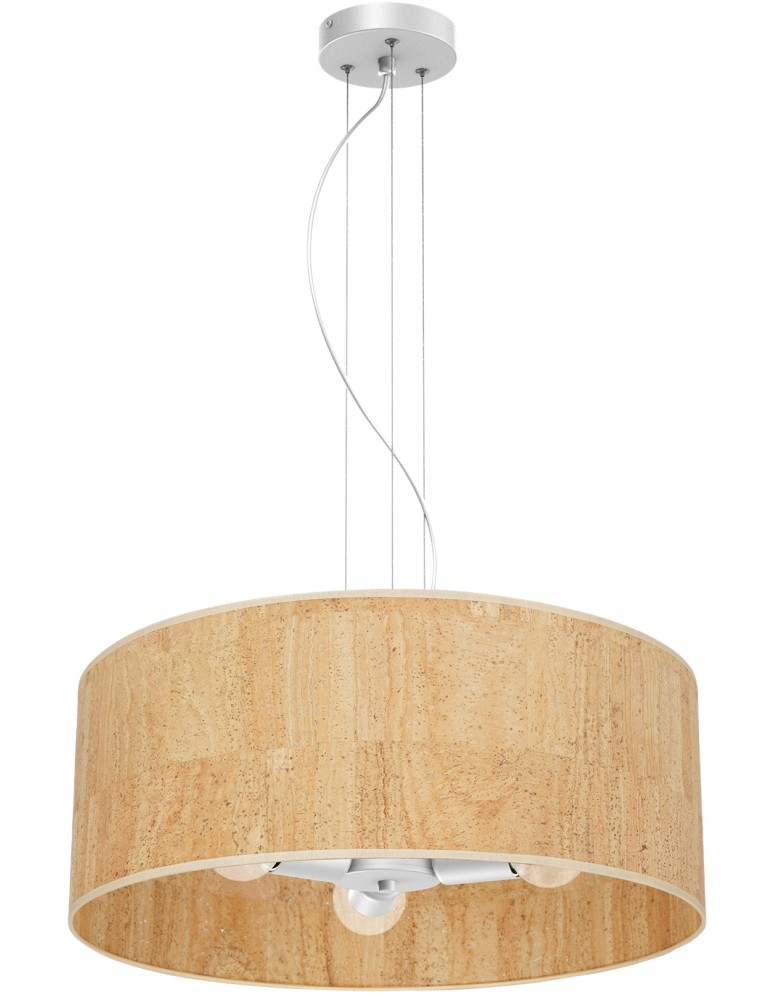 Boho pendant lamps - Milagro CORK White/Cork pendant lamp 3xE27 MLP7523 - product kolory-swiatla.pl 10