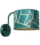 Wall lamps with lampshade - Milagro Wall lamp ZIGGY GREEN Gold/Bottle green 1xE27 MLP7572 - product 2