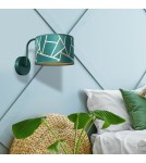 Wall lamps with lampshade - Milagro Wall lamp ZIGGY GREEN Gold/Bottle green 1xE27 MLP7572 - product 6