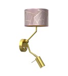 Reading wall lamps - Milagro Wall lamp ZIGGY PINK Gold/Pink 1xE27 + 1x mini GU10 MLP7584 - product 1