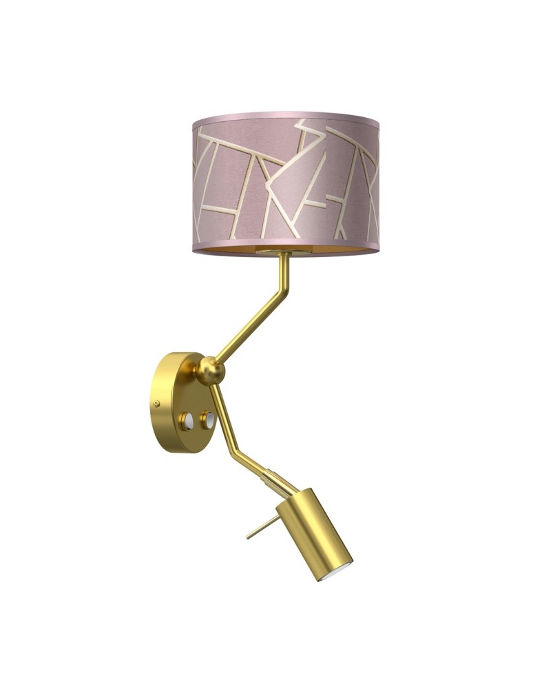 Reading wall lamps - Milagro Wall lamp ZIGGY PINK Gold/Pink 1xE27 + 1x mini GU10 MLP7584 - product kolory-swiatla.pl 1