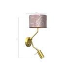 Reading wall lamps - Milagro Wall lamp ZIGGY PINK Gold/Pink 1xE27 + 1x mini GU10 MLP7584 - product 7