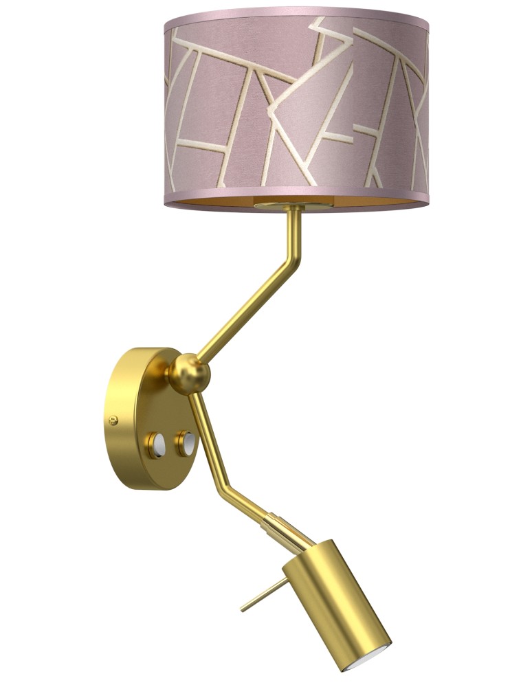 Reading wall lamps - Milagro Wall lamp ZIGGY PINK Gold/Pink 1xE27 + 1x mini GU10 MLP7584 - product kolory-swiatla.pl 8