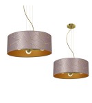 Pink pendant lamps - Milagro ZIGGY PINK Gold/Pink 3xE27 pendant lamp MLP7591 - product 1