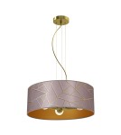 Pink pendant lamps - Milagro ZIGGY PINK Gold/Pink 3xE27 pendant lamp MLP7591 - product 2