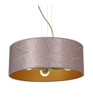 Pink pendant lamps - Milagro ZIGGY PINK Gold/Pink 3xE27 pendant lamp MLP7591 - product 3