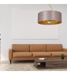 Pink pendant lamps - Milagro ZIGGY PINK Gold/Pink 3xE27 pendant lamp MLP7591 - product 6