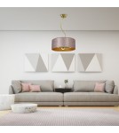 Pink pendant lamps - Milagro ZIGGY PINK Gold/Pink 3xE27 pendant lamp MLP7591 - product 7