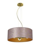 Pink pendant lamps - Milagro ZIGGY PINK Gold/Pink 3xE27 pendant lamp MLP7591 - product 9