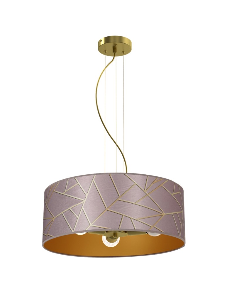 Pink pendant lamps - Milagro ZIGGY PINK Gold/Pink 3xE27 pendant lamp MLP7591 - product kolory-swiatla.pl 9