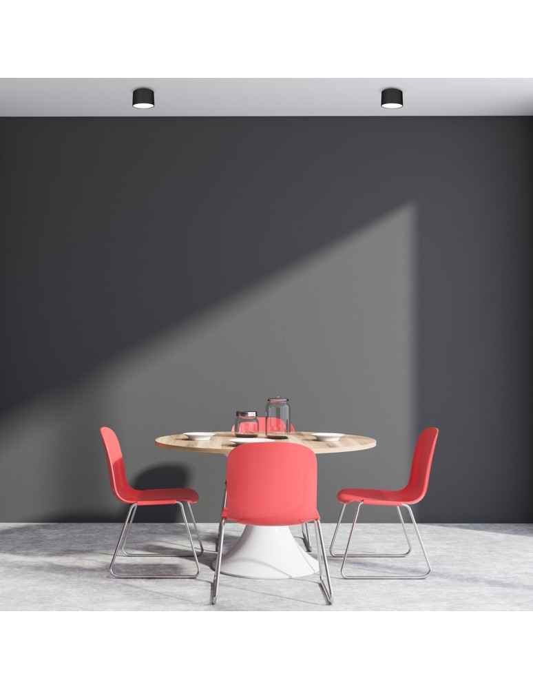 Round ceiling luminaires - Milagro DIXIE Black 1xGX53 MLP7543 ceiling lamp. - product kolory-swiatla.pl 4